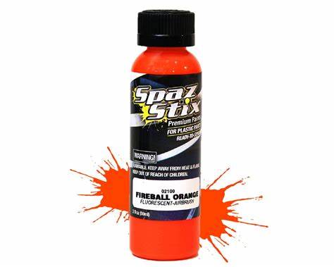 Spaz Stix - 02100 - Fireball Orange Fluorescent - Airbrush (2oz)