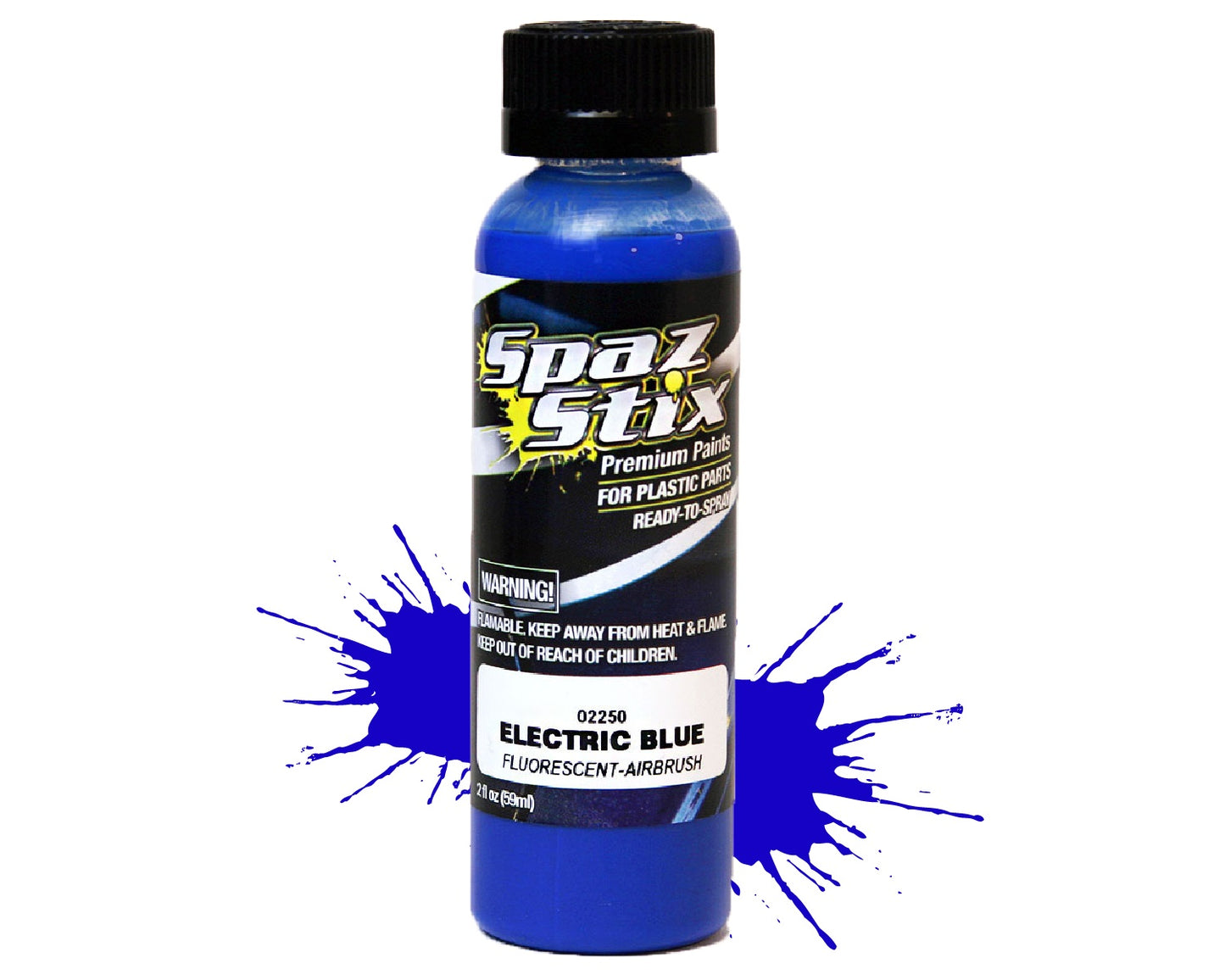 Spaz Stix - 02250 - Electric Blue Fluorescent - Airbrush (2oz)