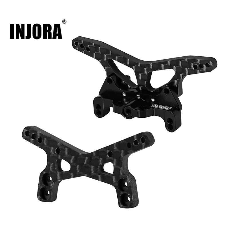 INJORA Carbon Fiber Shock Towers with Shock Mount Spacer for Losi Micro-B Micro-T