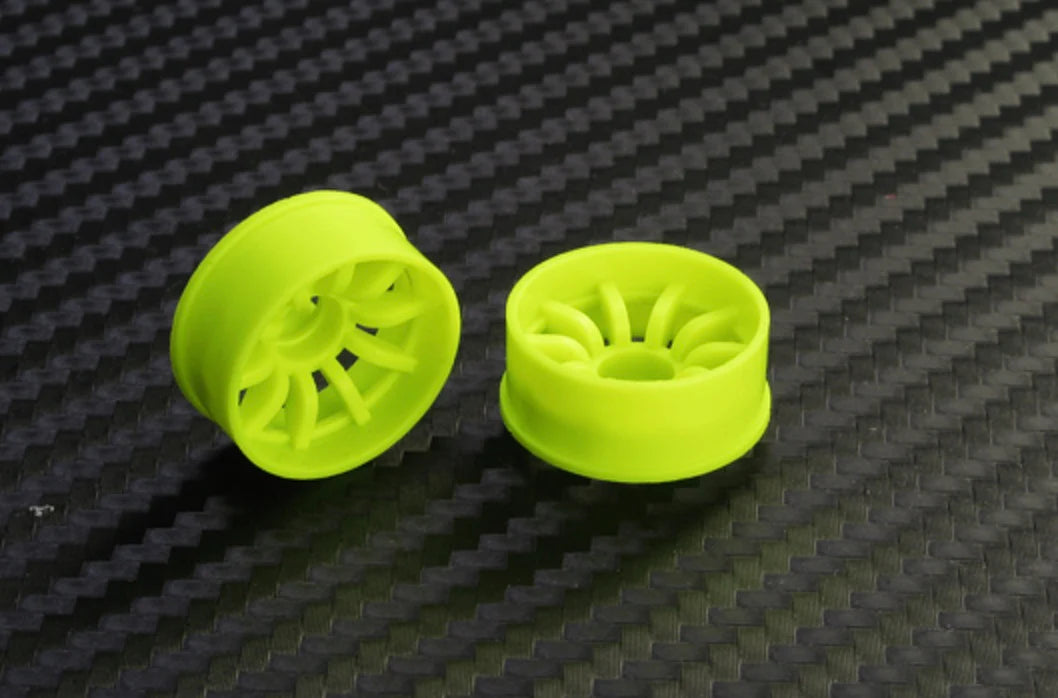 PN Racing Mini-Z 2WD Machine Cut 10 Spoke Rear Wheel R0 Yellow