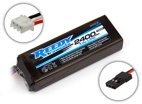 Reedy - 27313 - Reedy LiPo Pro 2400mAh 7.4V TX/RX Battery, Flat