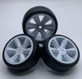 Gravity RC - G-SPEC Type C Rubber touring car tires , Gravity RC Edge wheel, white (4)
