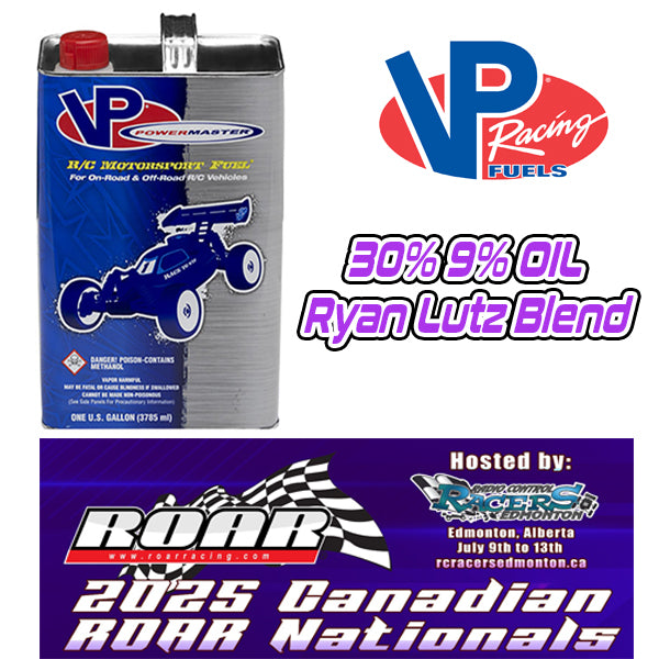 VP Racing Fuel - R/C Car 30% 9% Oil RL Ryan Lutz FOR DELIVERY TO 2025 ROAR NATS AT RCRE