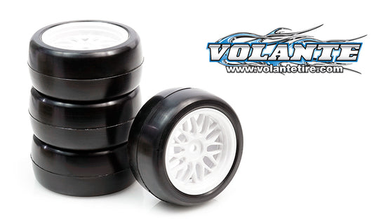 VOLANTE - VMI-PG030R VOLANTE Mini 30R Rubber Slick Tire Pre-glued 4pcs (0 Off set)