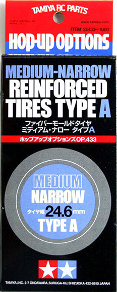 Tamiya - 53433- Tamiya Medium-Narrow Reinforced Tires Type A