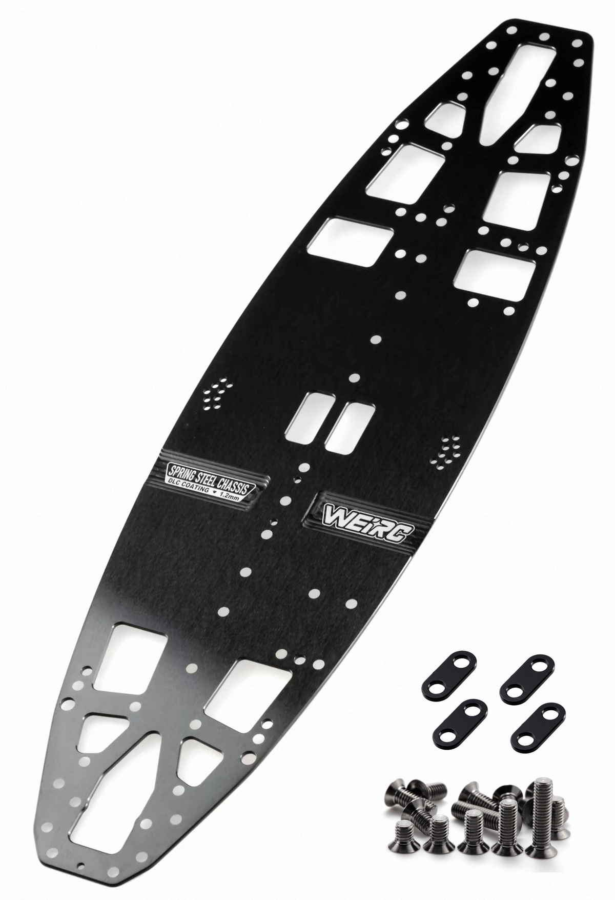 WeiRC DLC Steel Chassis Awesomatix 800RR w/ Screw Set & Damper Spacer