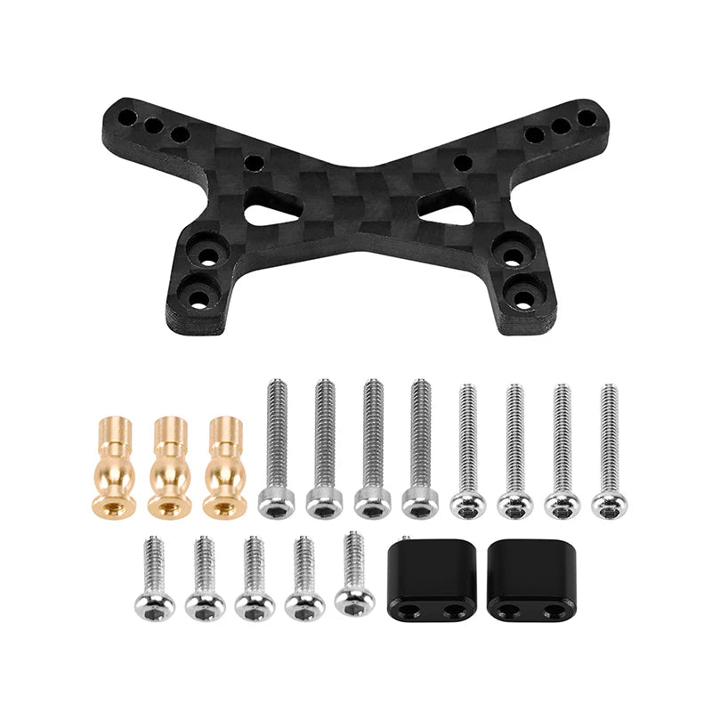INJORA Carbon Fiber Shock Towers with Shock Mount Spacer for Losi Micro-B Micro-T