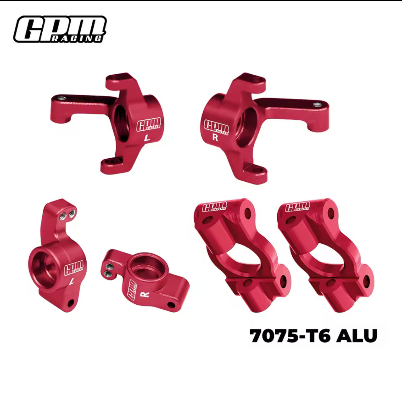 GPM Racing - TEAM LOSI MICRO-B 2WD BUGGY 7075 Alloy Front Caster Blocks & Front Spindles & Rear Hubs