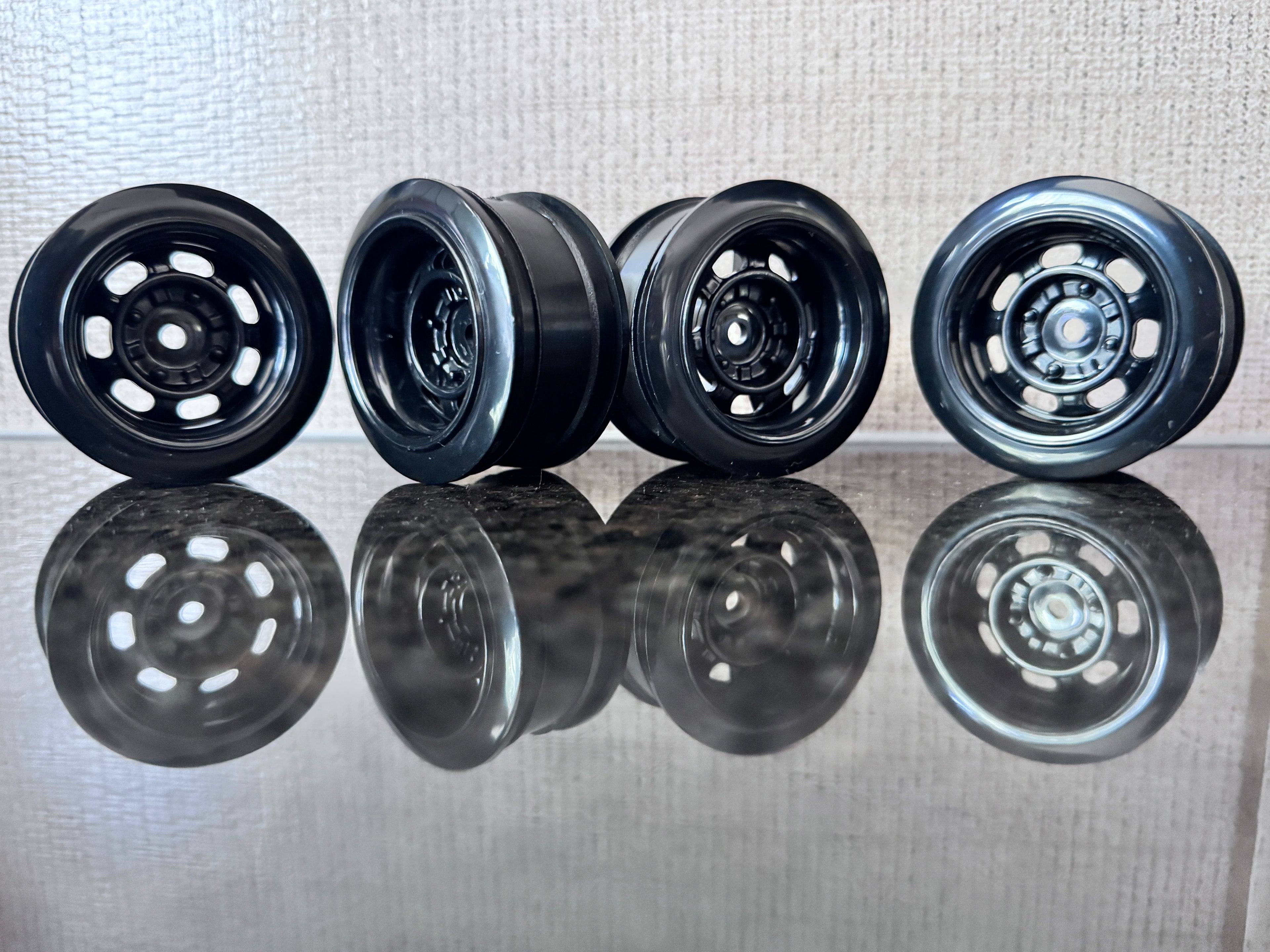Sidewais.com RC DRIFT LAB Black Steelie Style Black 4PCS