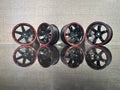 Sidewais.com RC DRIFT LAB TE37 Competition Wheels Black with Redline 4PCS