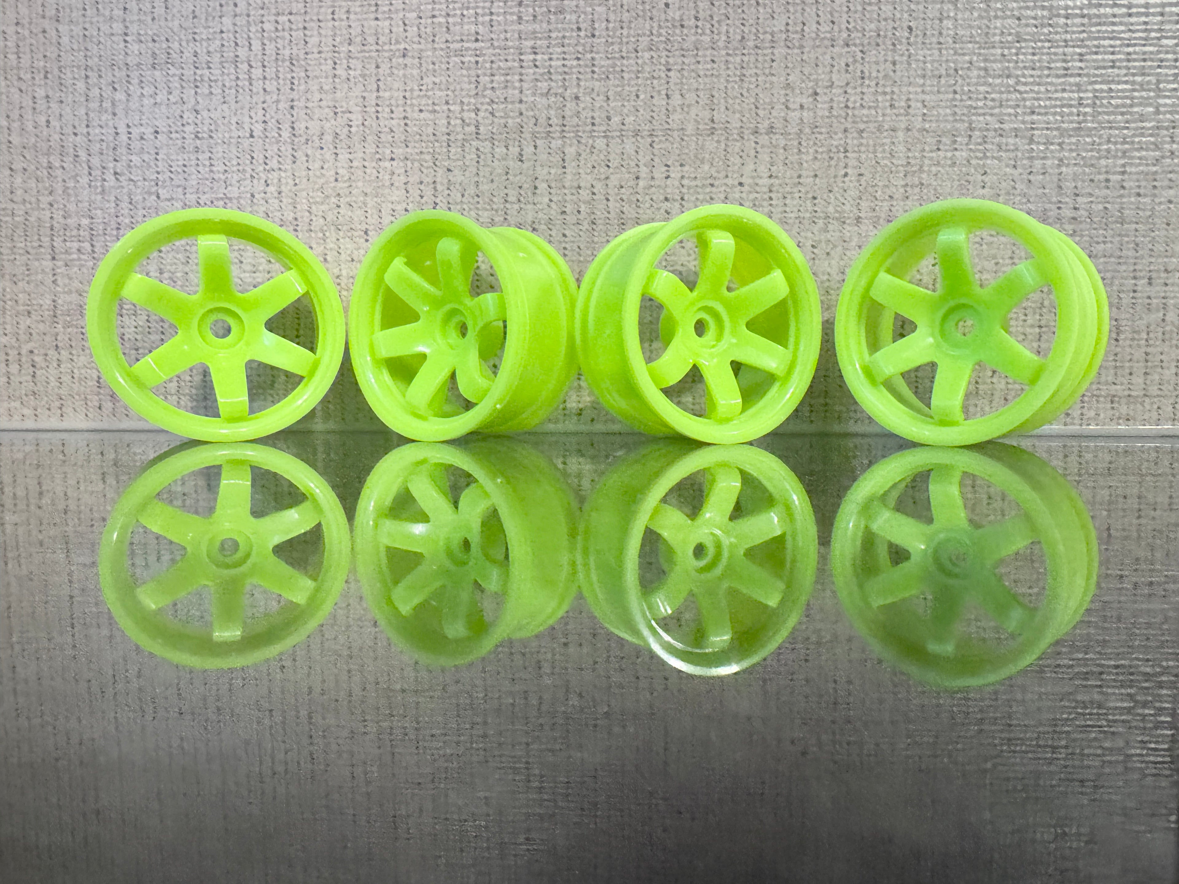 Sidewais.com RC DRIFT LAB TE37 Competition Wheels Neon Yellow 4PCS