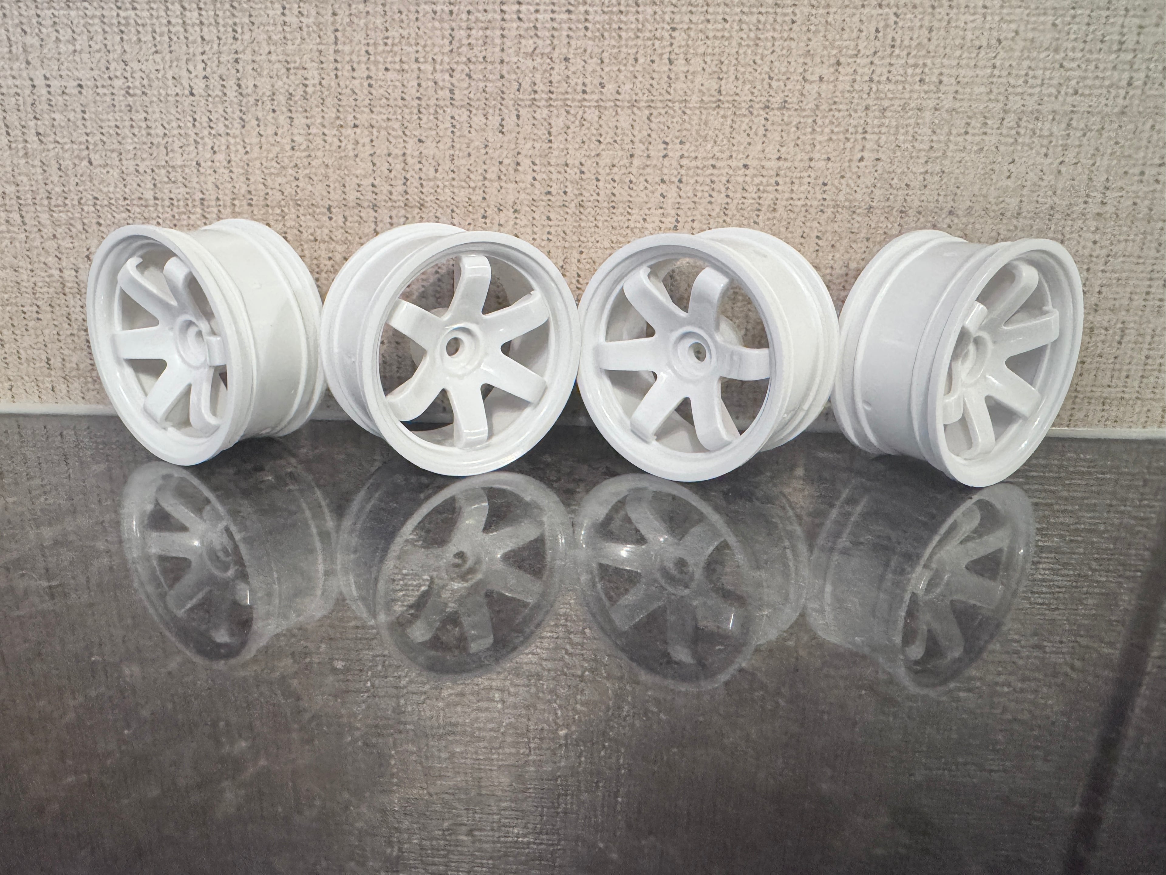 Sidewais.com RC DRIFT LAB TE37 Competition Wheels White 4PCS