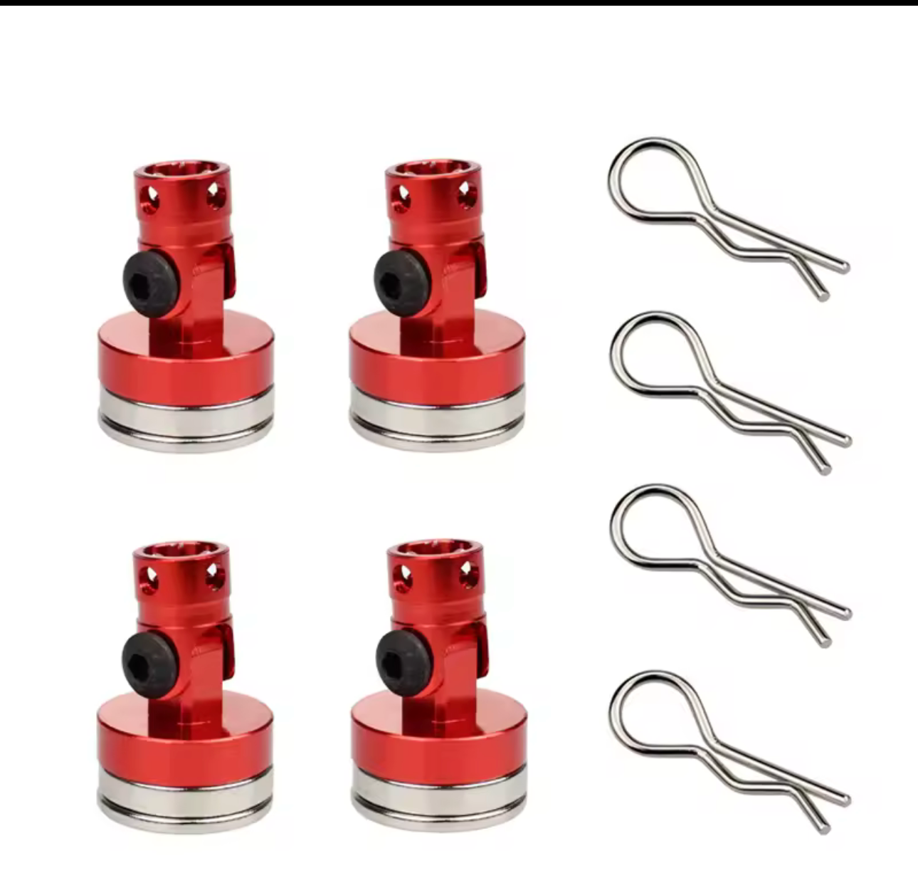 Raceworks RC Products Magnetic Swivel Body Mount Red