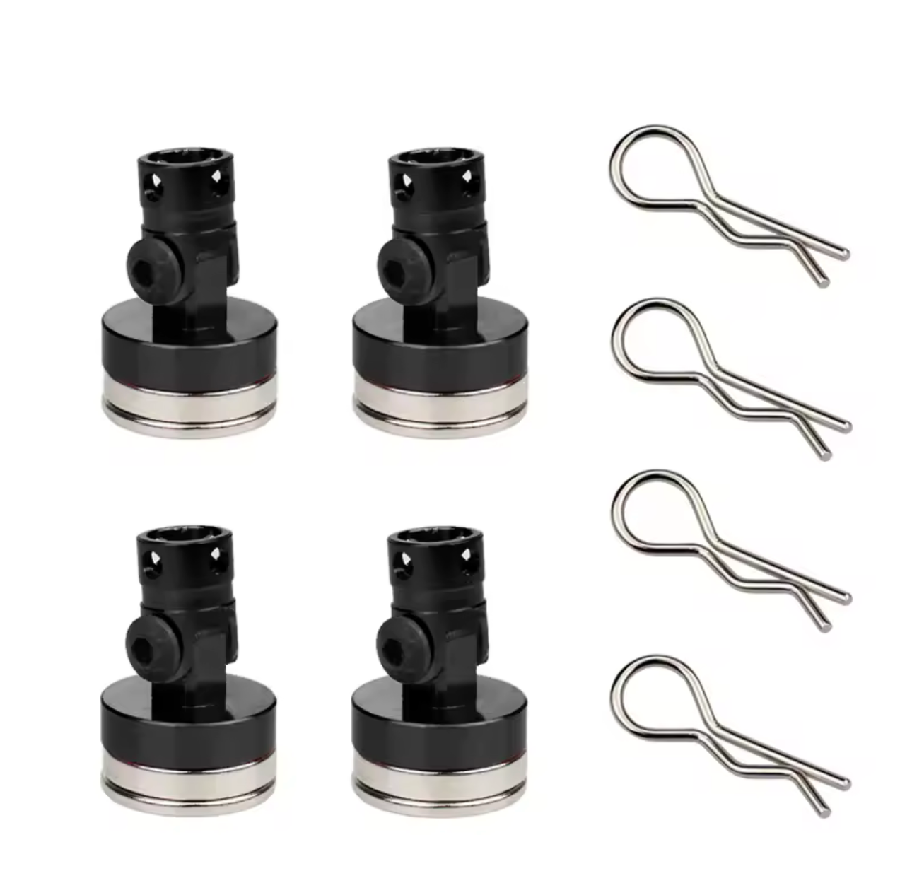 Raceworks RC Products Magnetic Swivel Body Mount Black