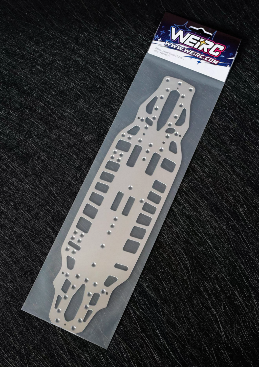 WeiRC Steel Chassis 1.2mm for Tamiya TRF-421 incl. Steel Screw Set