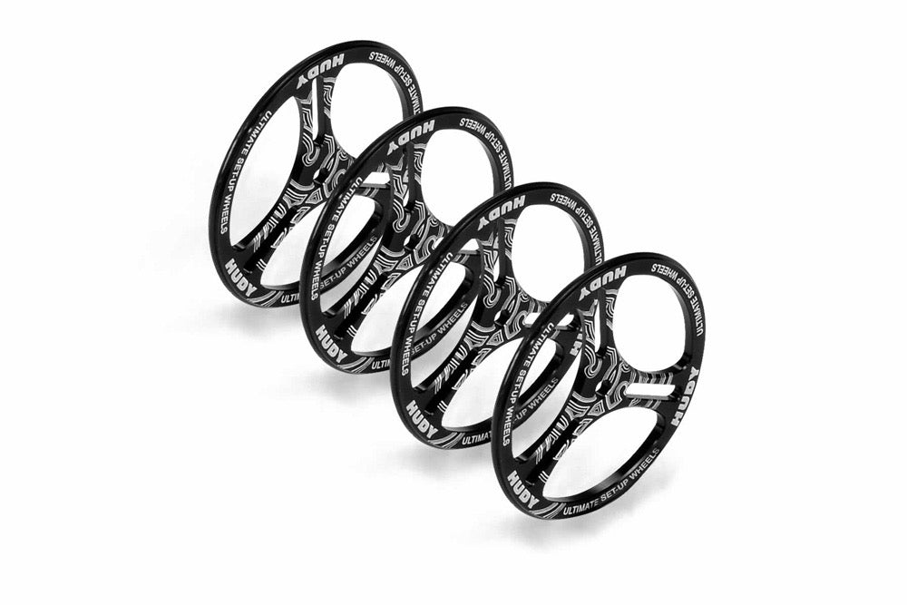 Hudy Alu Set-up Wheel for 1/10 Touring Rubber Tires (4)