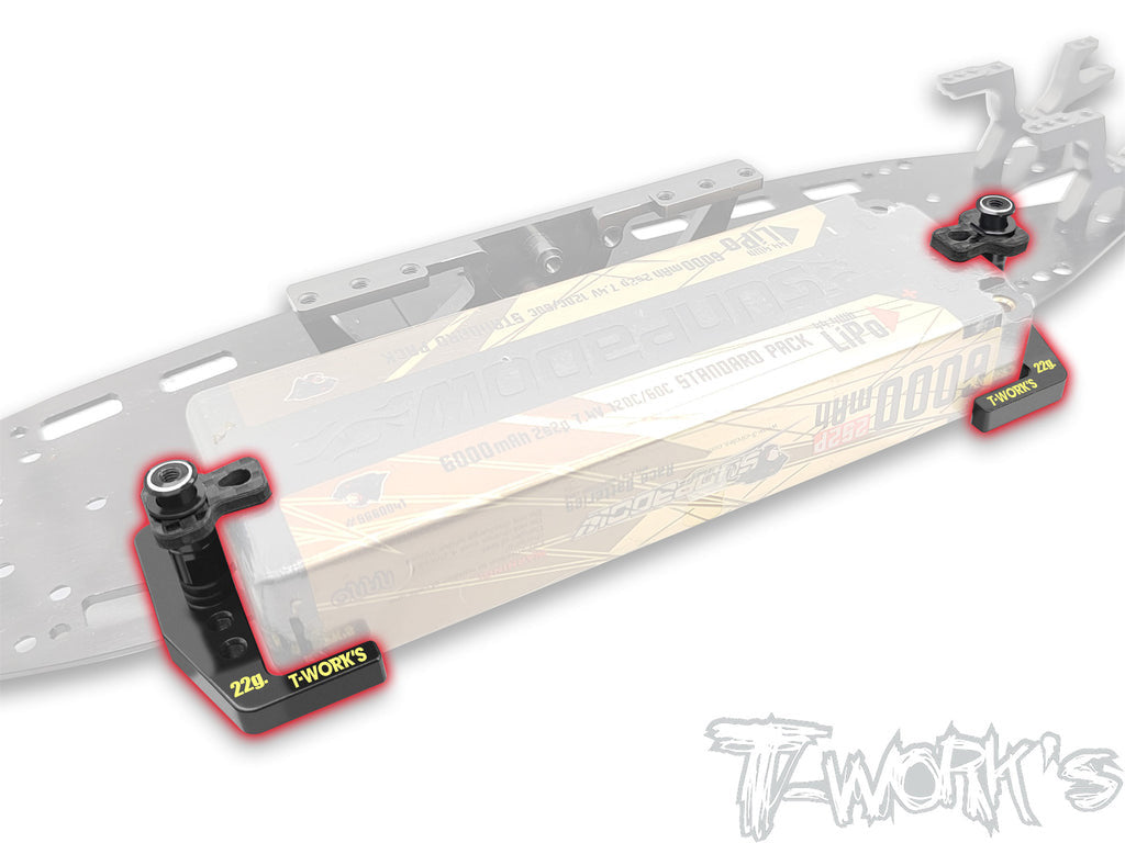 T Works TE-257-A800-B Easy-Snap Brass Battery Holder Set ( For Awesomatix A800R )