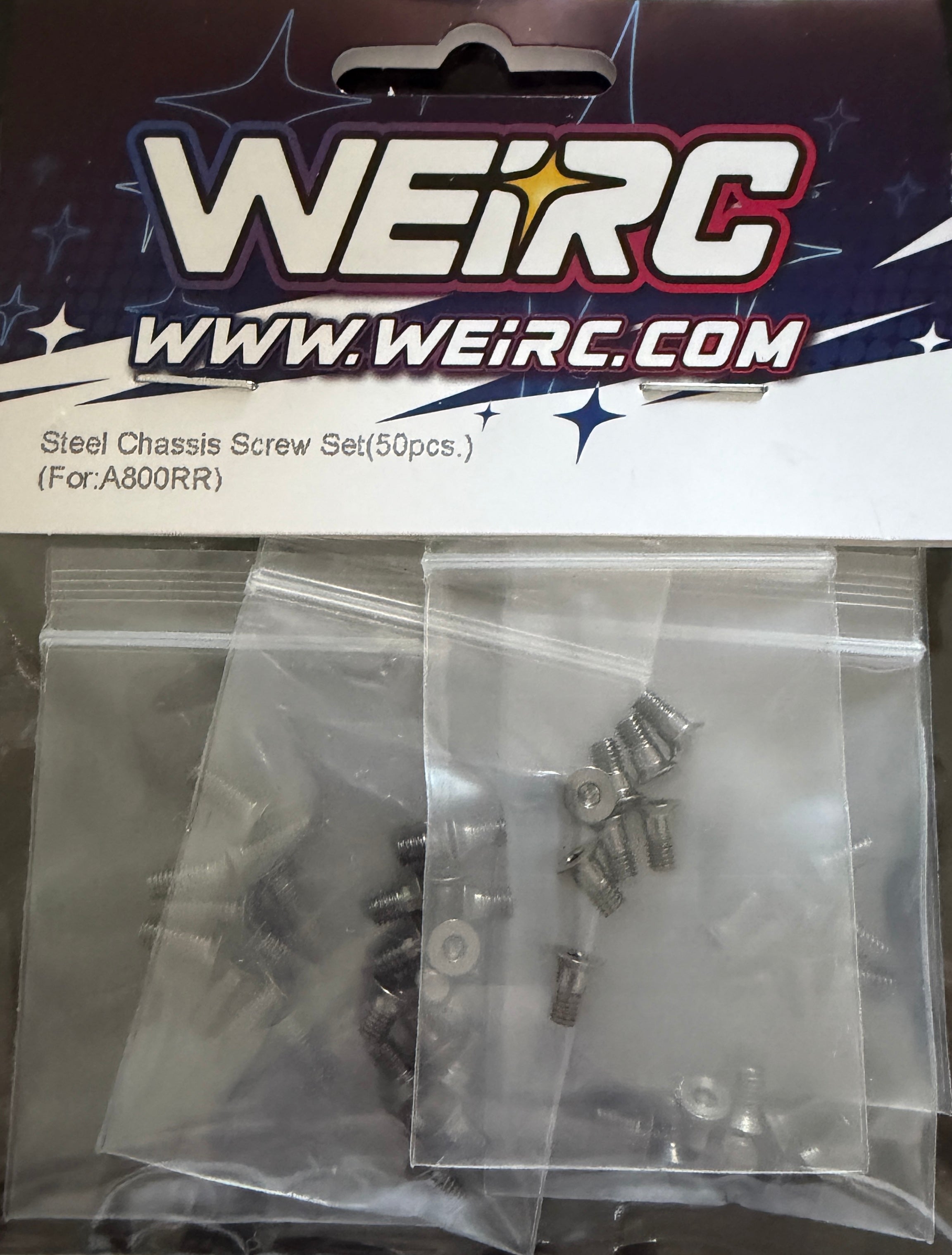 Weird Steel Chassis Screw Kit (A800RR / FXR) 50 Pcs