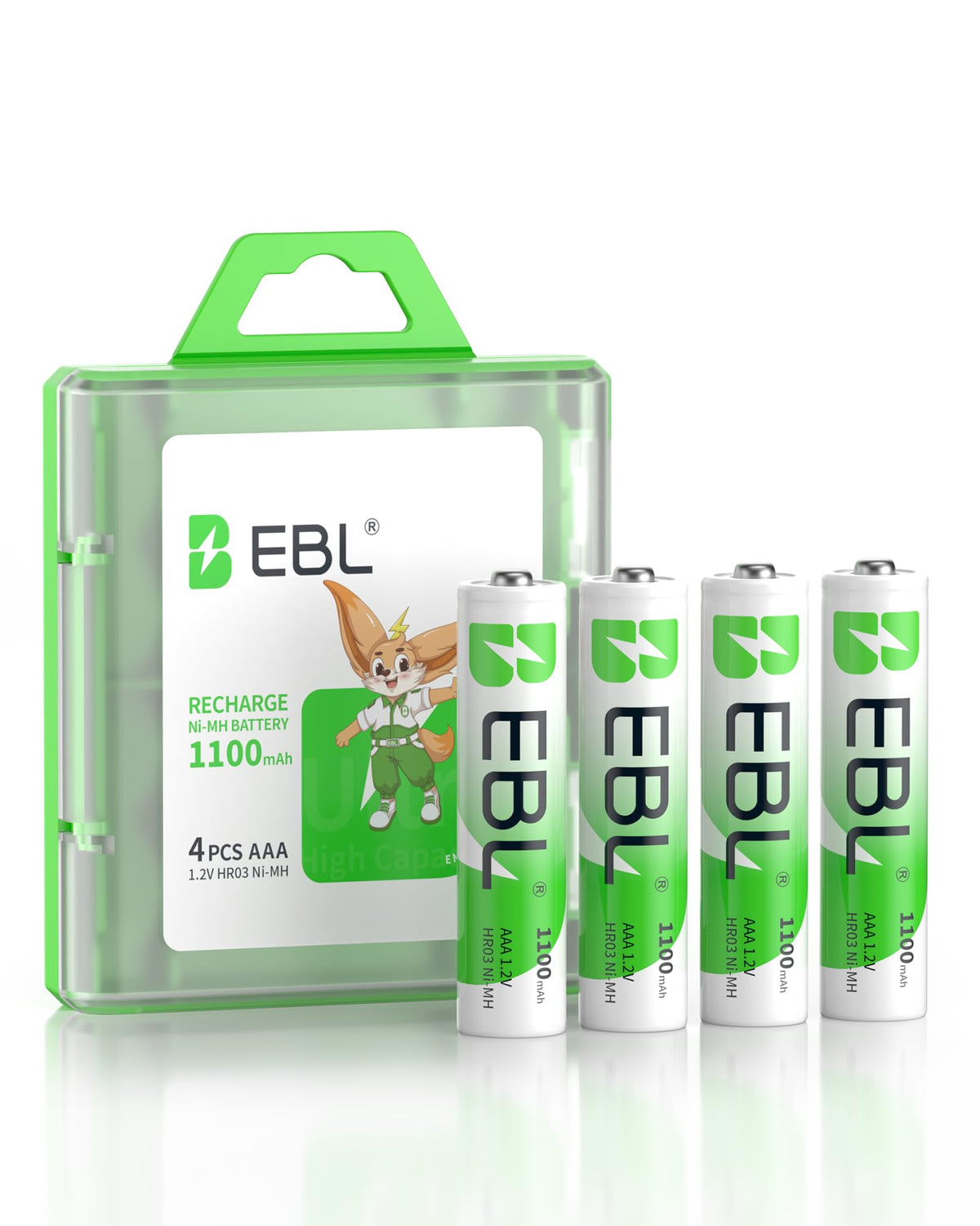 EBL 1100 mah Ni-MH AAA Battery Qty. 4