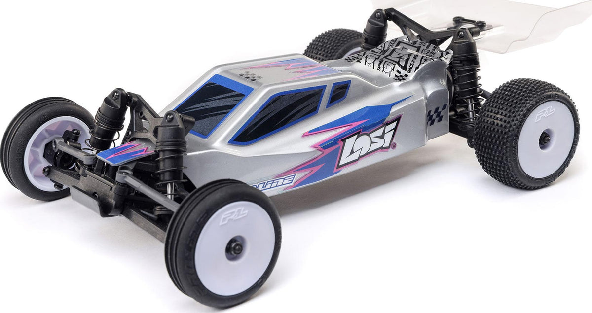 Losi 1/24 Micro-B 2S 2WD RTR Race Buggy (Battery & Charger Included), Silver