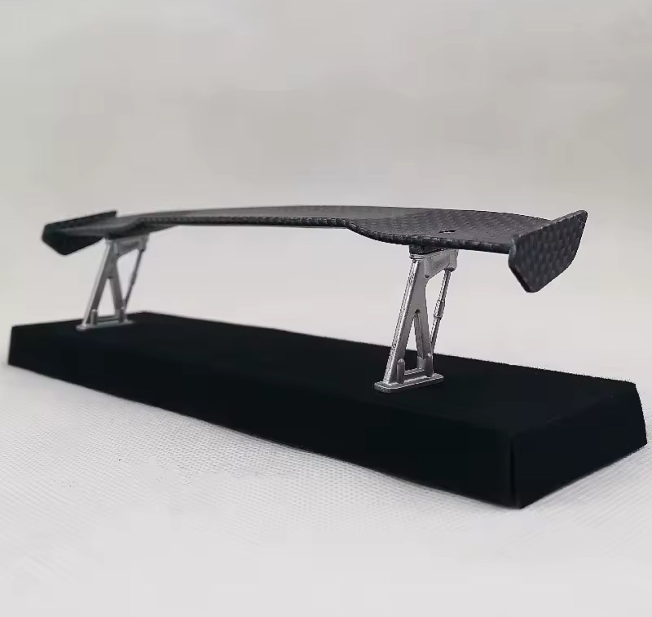 Raceworks RC Products Carbon Pattern Rear Spoiler 1 pc Silver w/ Stands For 1/10 Touring Drift Style 457