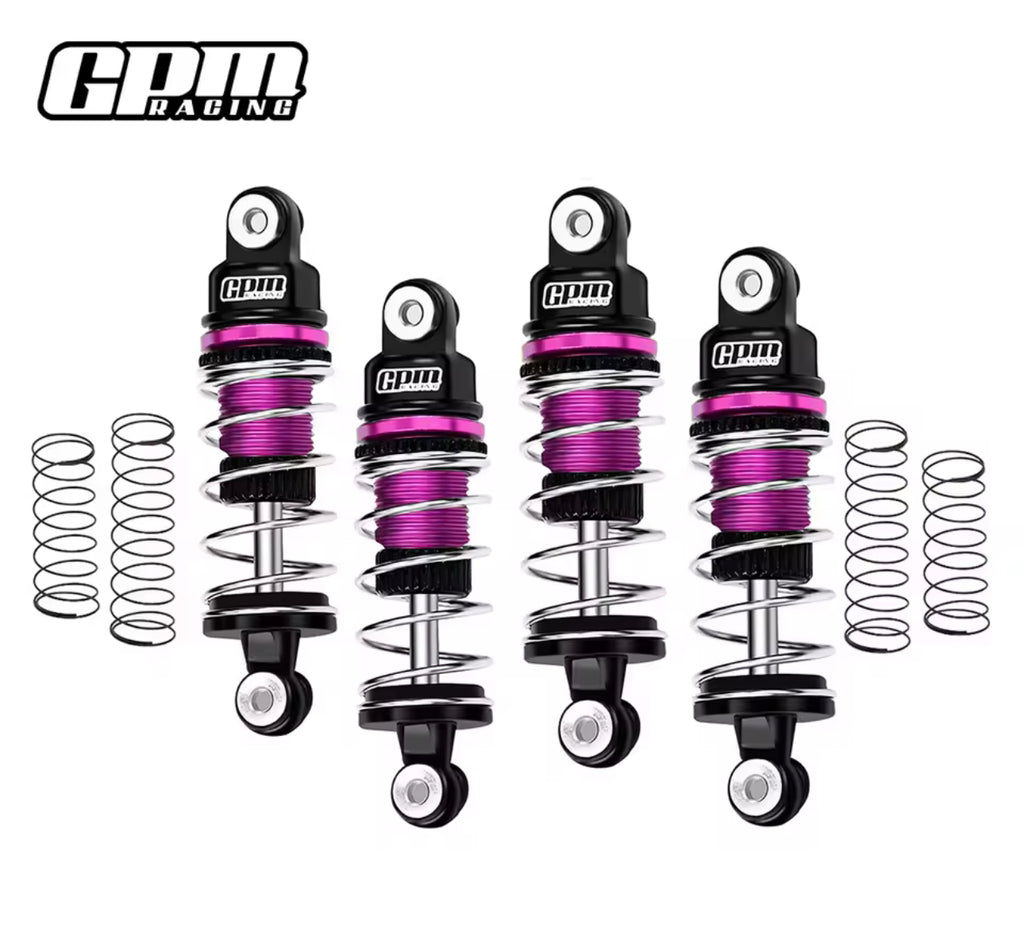 GPM Aluminum 6061 Alloy Front (32mm) & Rear (36mm) Shock Set for LOSI 1:24 Micro-B 2WD Buggy RTR-LOS00007 / 1:28 Micro-T 2S 2WD RTR Stadium Truck-LOS-1392 Upgrades