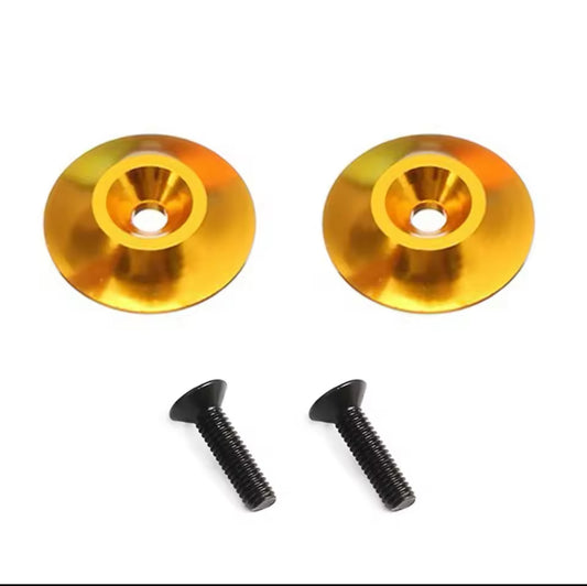 Raceworks Products - Aluminum Race Wing Button (2 PCS) (Orange)