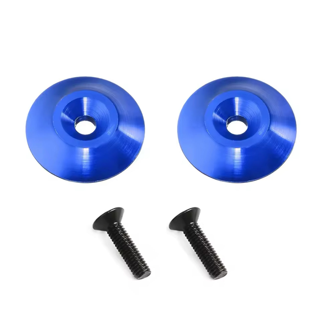 Raceworks Products  - Aluminum Race Wing Button (2 PCS) (Blue)