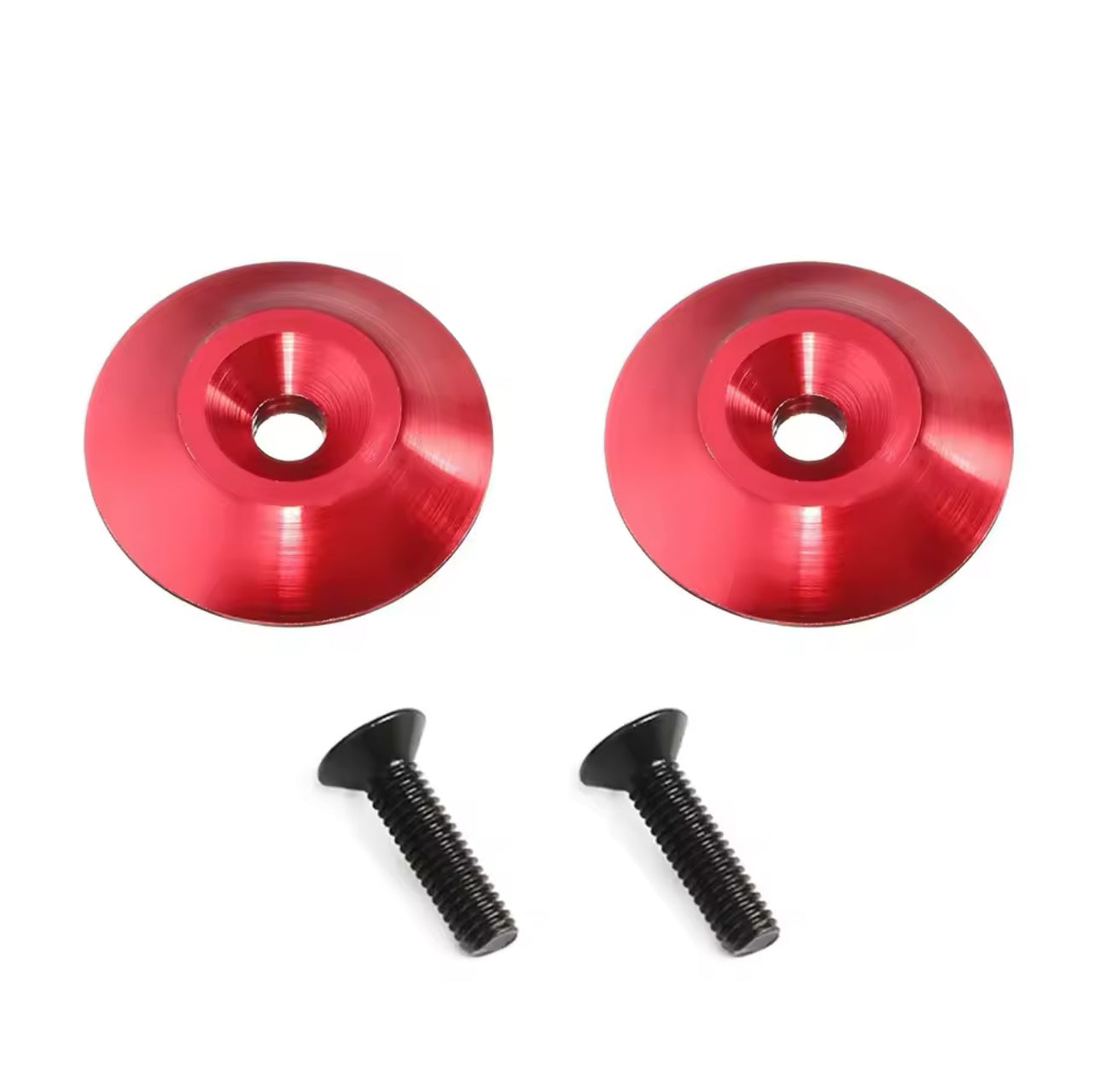 Raceworks Products - Aluminum Race Wing Button (2 PCS) (Red)