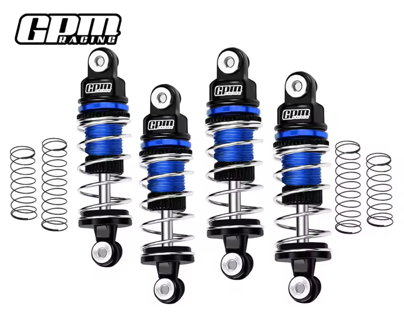 GPM Aluminum 6061 Alloy Front (32mm) & Rear (36mm) Shock Set for LOSI 1:24 Micro-B 2WD Buggy RTR-LOS00007 / 1:28 Micro-T 2S 2WD RTR Stadium Truck-LOS-1392 Upgrades