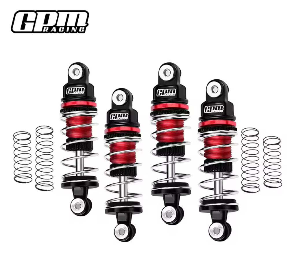 GPM Aluminum 6061 Alloy Front (32mm) & Rear (36mm) Shock Set for LOSI 1:24 Micro-B 2WD Buggy RTR-LOS00007 / 1:28 Micro-T 2S 2WD RTR Stadium Truck-LOS-1392 Upgrades