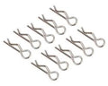 RCDreamzz - Silver Angled Body Clips for 1/10 and 1/8 Scale - 10 PCS