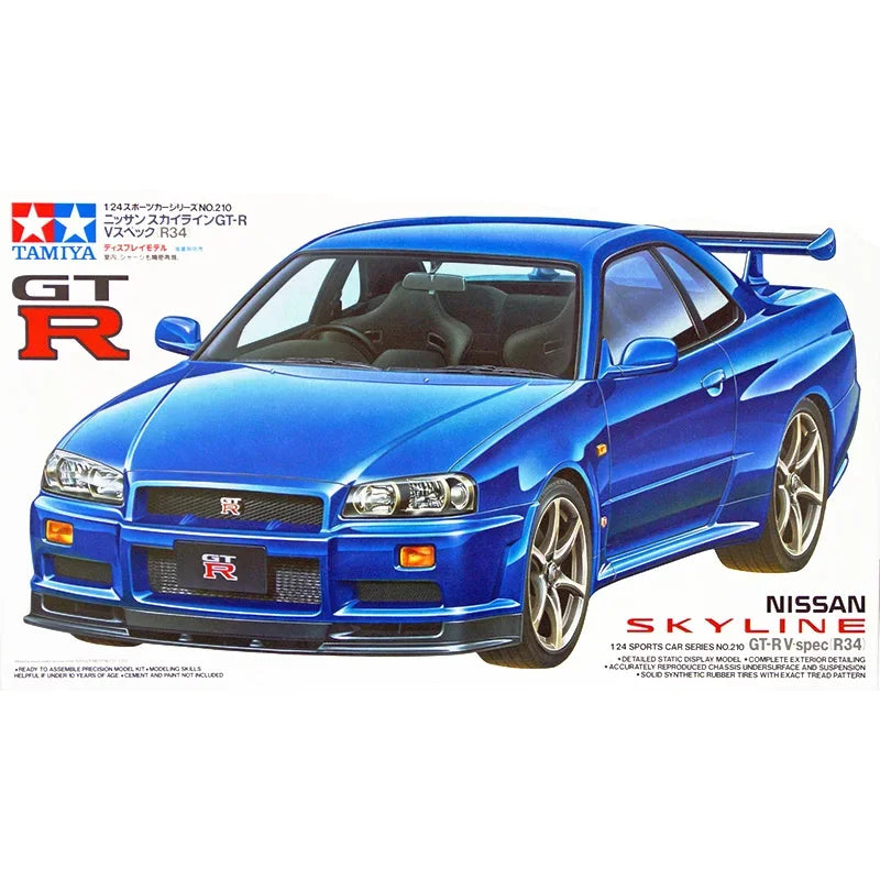 Tamiya 24210 MP Hobby 1/24 Scale Nissan Skyline GT-R(R34) Assembly Car Model Building Kits