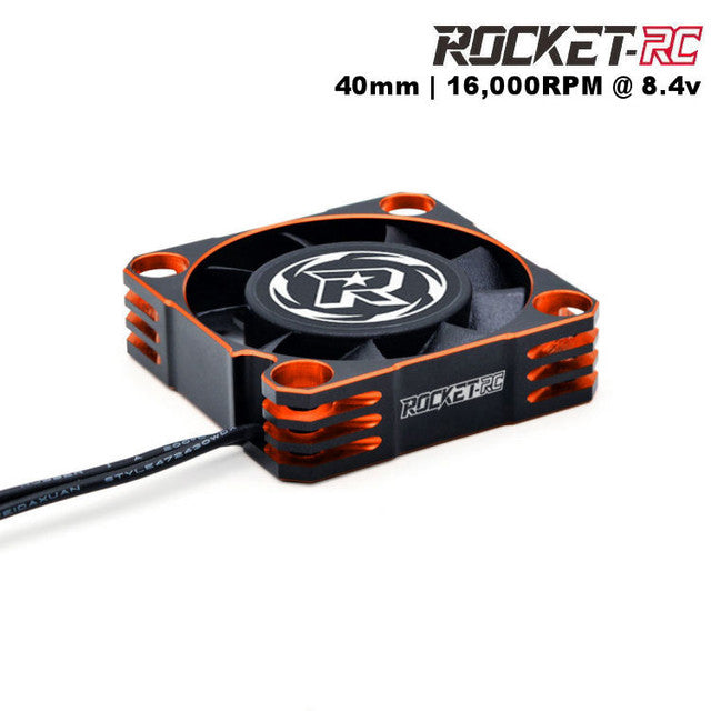 Rocket-RC - Orange 40mm V2 Aluminum Cooling Fan 16,000RPM