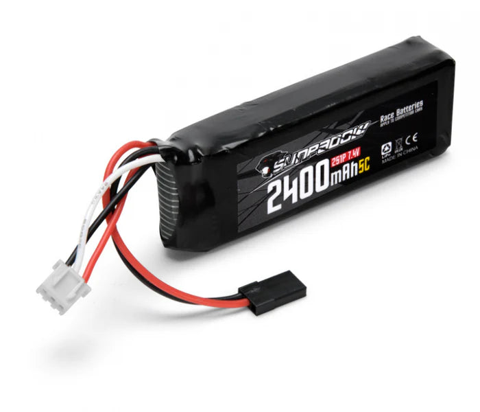 Sunpadow - Sunpadow RX 2400mAh 7.4V 2S 5C RX Pack LiPo  Pack