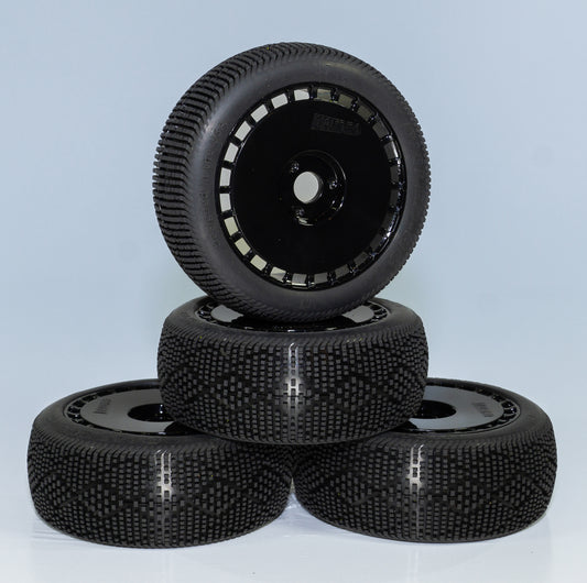 Dialed RC - DRT9420-V7SLWGB- V7 SLW Pre-Glued (Black Rims) (4PCS)