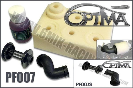 DialedRC - PF007 - 6MIK OPTIMA 1/8 Universal Air Filter Set (6) w/Oil