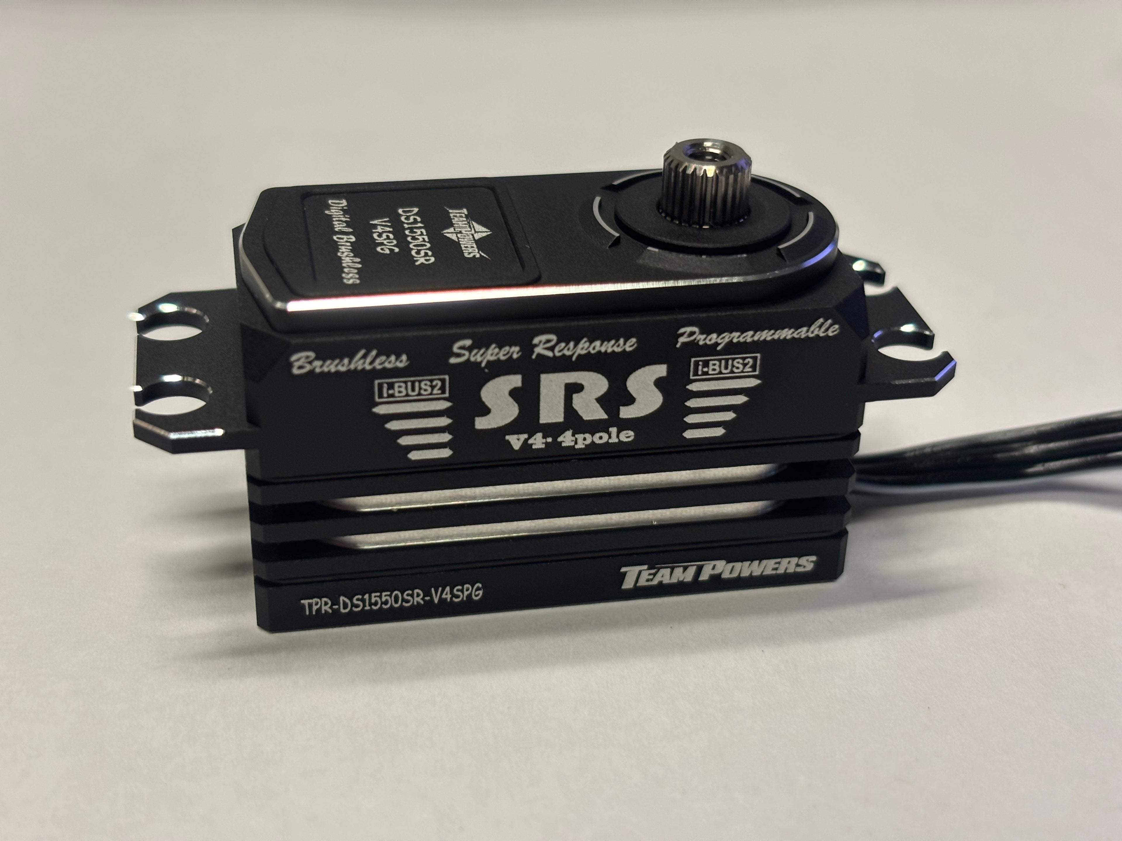 Team Powers -  Digital Brushless Servo V4 - 4 Pole (High Torque& Super Response, Programmable) - Low Profile (Alu. Casing) #TPR-DS1550SR-V4SPG