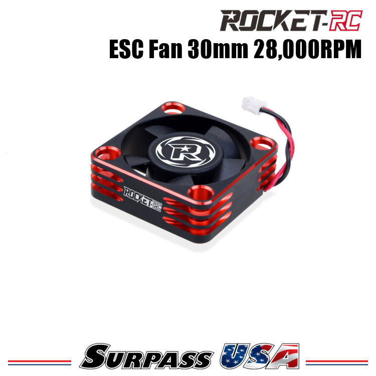 Rocket-RC Red ESC 30mm Aluminum Cooling Fan 28,000 RPM