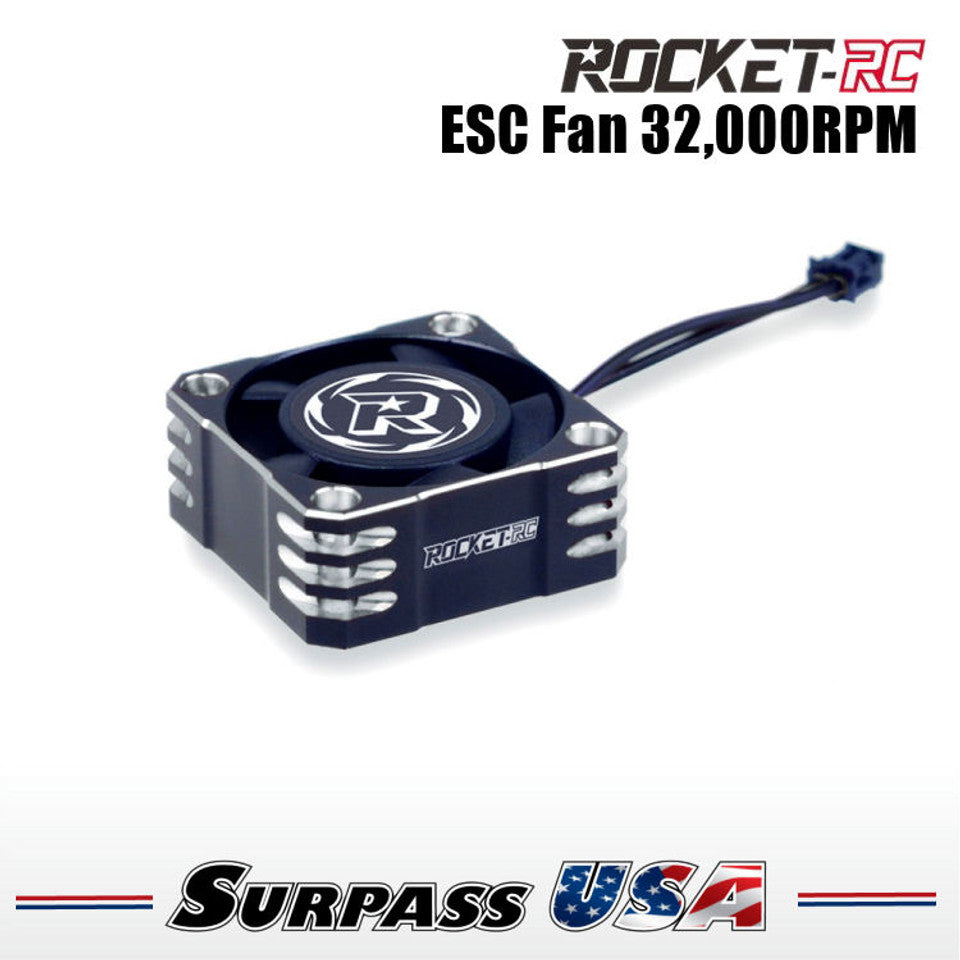 Rocket-RC Silver ESC 25mm Aluminum Cooling Fan 32,000RPM