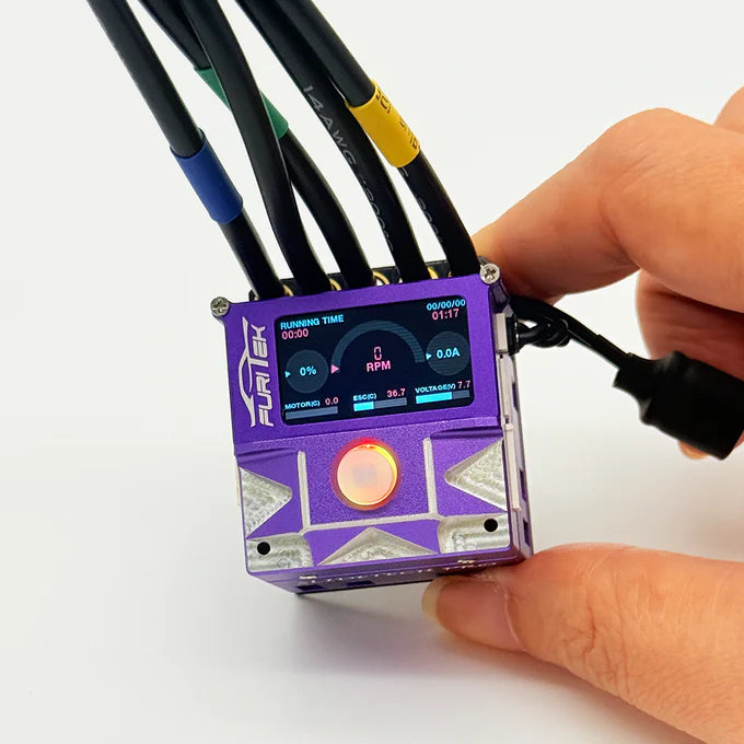 Furitek SlideTech PRO 1/10 Sensored ESC w/ OLED & Internal Fan – Drift & Stock Racing – Purple Edition (PRE-ORDER)