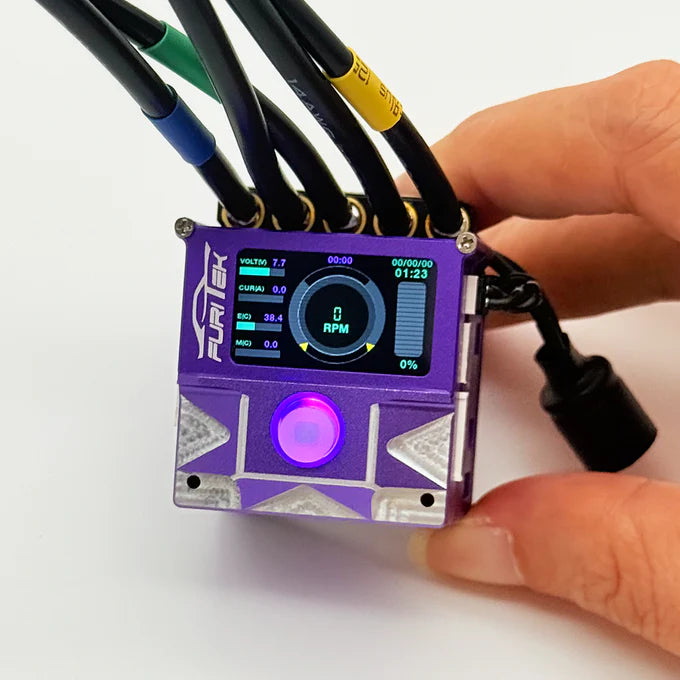 Furitek SlideTech PRO 1/10 Sensored ESC w/ OLED & Internal Fan – Drift & Stock Racing – Purple Edition (PRE-ORDER)