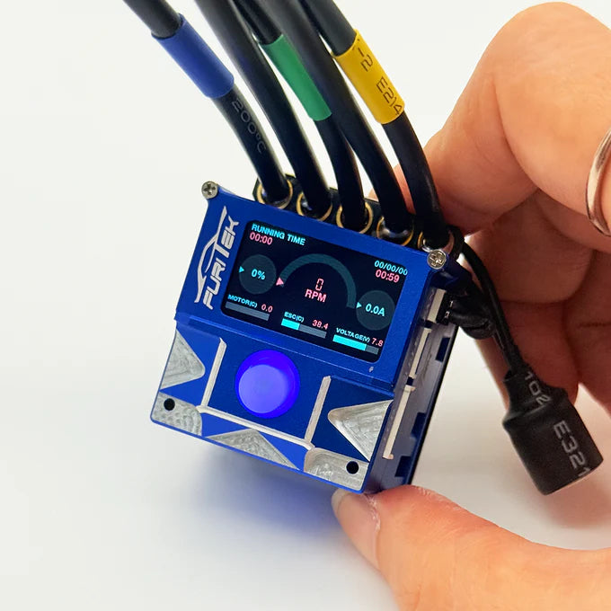 Furitek SlideTech PRO 1/10 Sensored ESC w/ OLED & Internal Fan – Drift & Stock Racing – Blue Edition (PRE-ORDER)